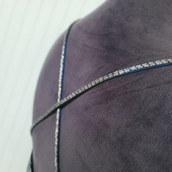 Cache Womens Sequin Blue Silver Maxi Formal Dress Prom Queen Slit Open Back Sz 4 - Picture 7 of 16